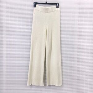 Lovers and Friends Lounge Cream Ribbed Knit Pants